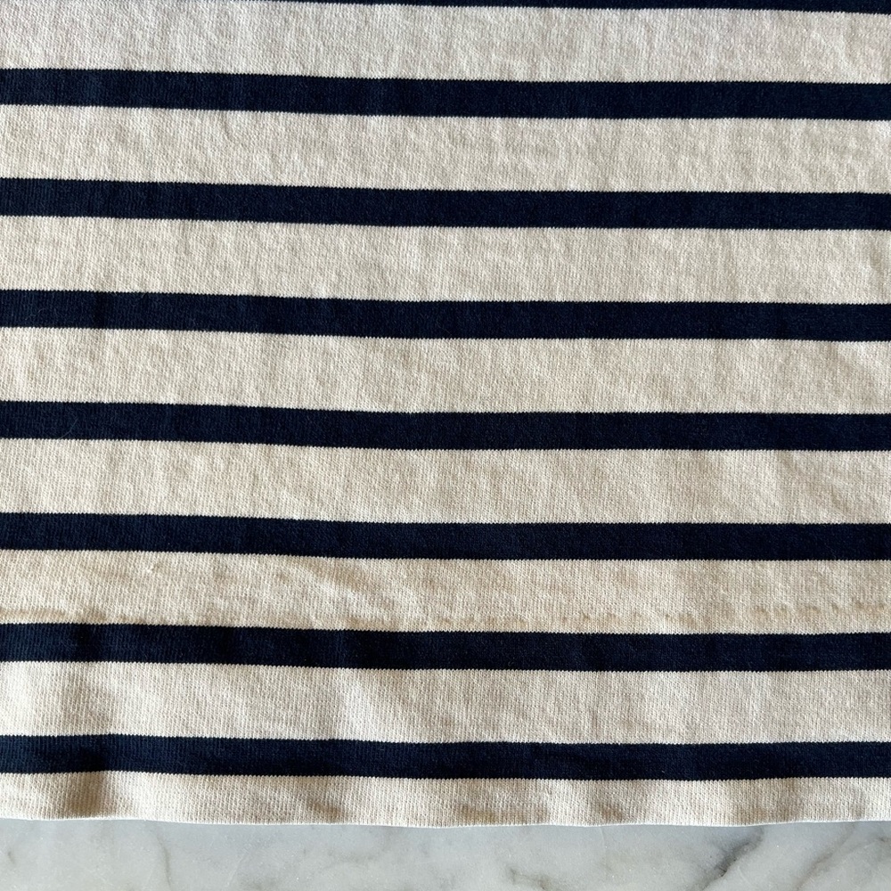 Celine Multi Blue & White Striped Long Sleeve Crew Neck Cotton Top Sz S. - Picture 5 of 9